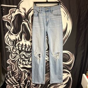 Hollister Blue Distressed Women's Jeans straightleg  size 23